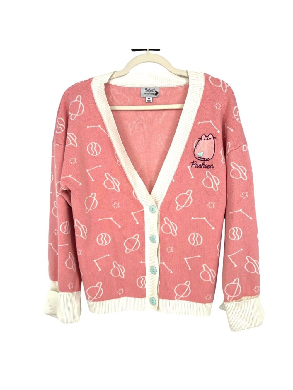 Pusheen Unique Vintage Pusheen The Cat Cardigan Pink Size Medium